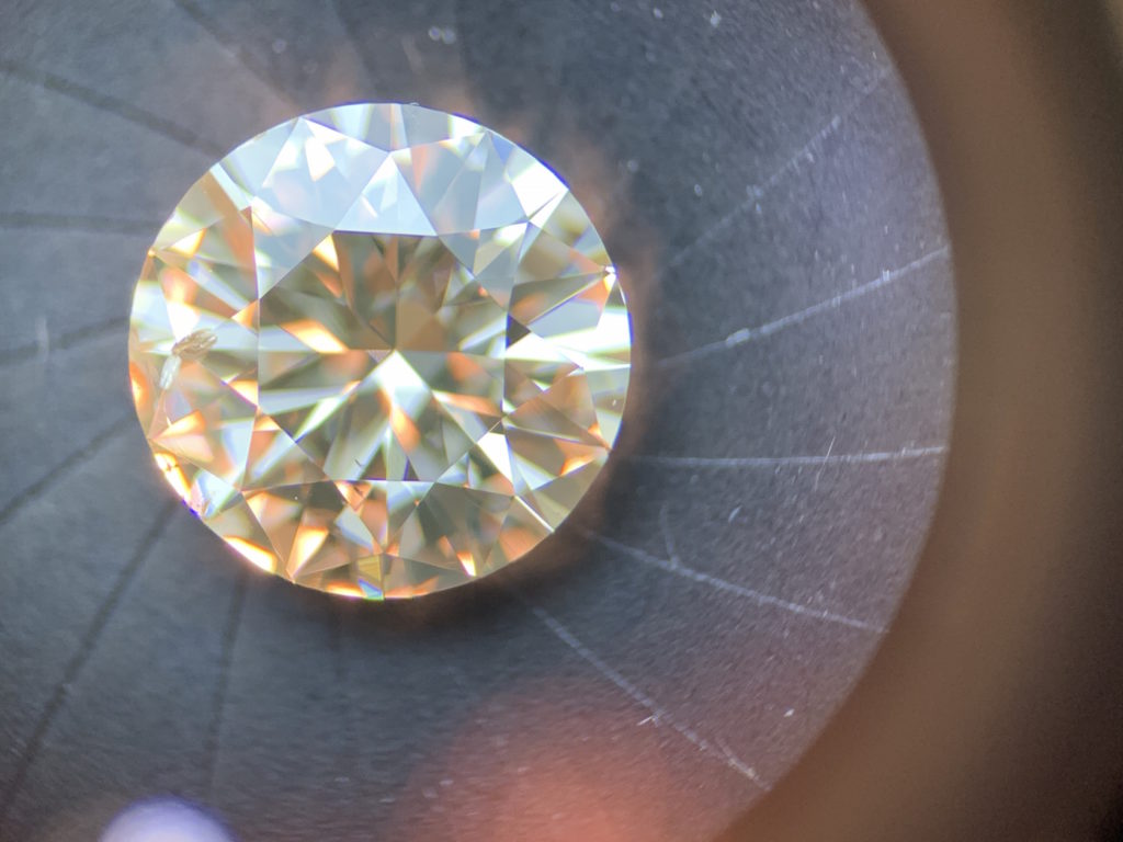 顕微鏡でカメレオンダイヤモンド覗いてみた